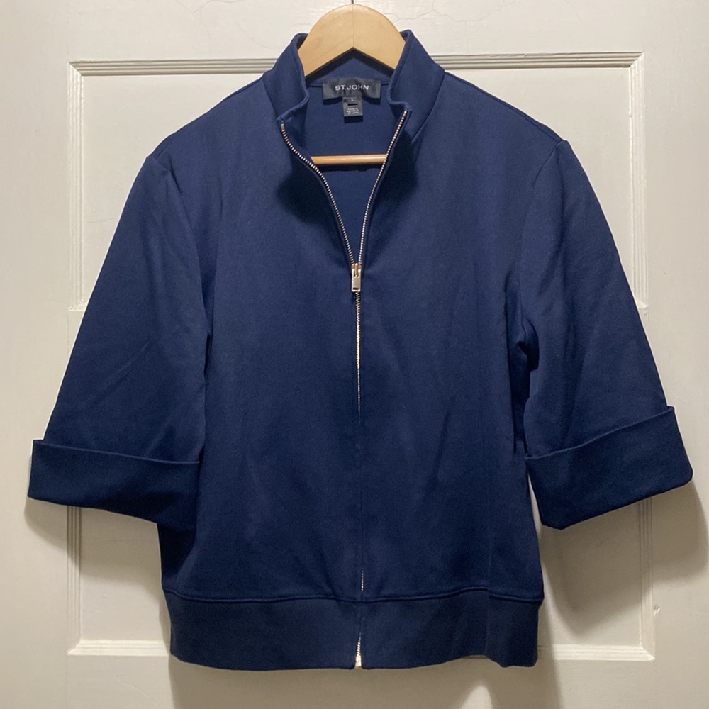 St. John Collection 3/4 sleeve jacket sz L - Picture 4 of 8